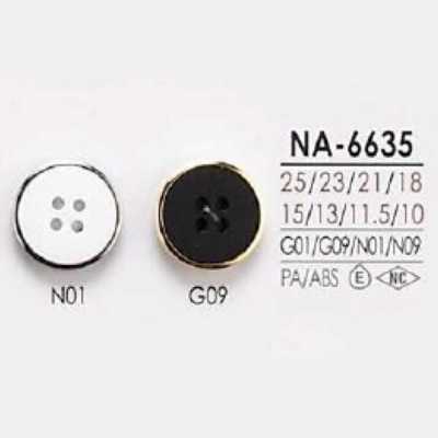 NA6635 4-hole Button Made Of Nylon Resin/ABS Resin With Front Holes
