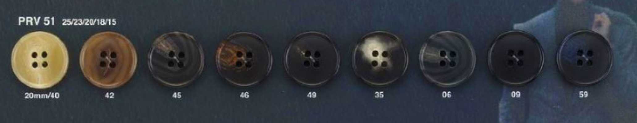 PRV51 Sustainable Buffalo Horn-Style 4-Hole Button