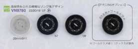 VN9780 Oeko-Tex Standard 100 Non-adhesive Lightweight Glitter Ring-like 4-hole Polyester Button