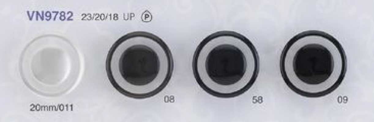 VN9782 No-adhesive Lightweight Ring Design Dyed Luxurious Polyester Button
