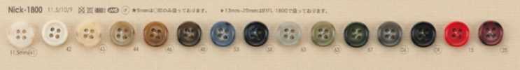NICK-1800 Urea Resin Front Hole 4 Holes, Semi-glossy Button