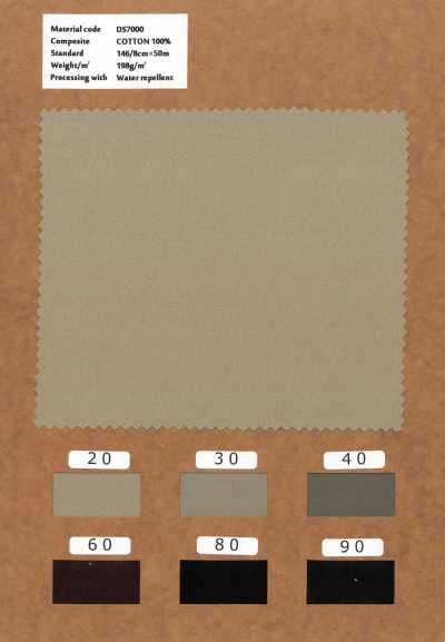 DS7000 Cotton Yarn-Dyed Gabardine Water-Repellent Finish