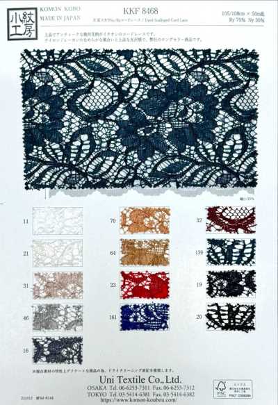 KKF8468 Single-edge Scallop Nylon Rayon Cord Lace