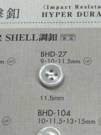 BHD27 DAIYA BUTTONS Impact-resistant Four-hole RIVER SHELL-like Polyester Button DAIYA BUTTON Sub Photo