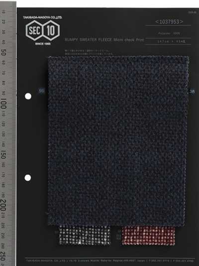 Sweater Fleece Dobby Micro Check Print