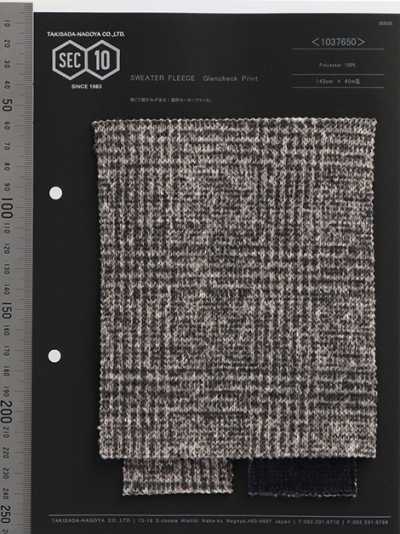 Sweater Fleece Glen Check Print