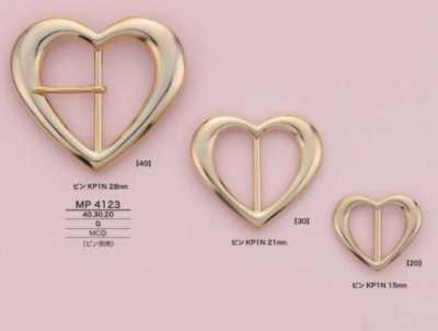MP4123 Belt Hardware Heart-shaped Buckle For Pants, Skirts, And Bags