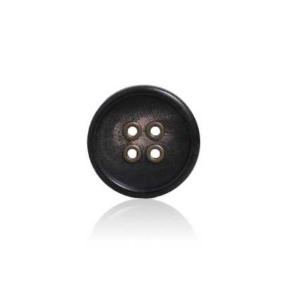 HB430 Real Buffalo Horn/brass 4-hole Button