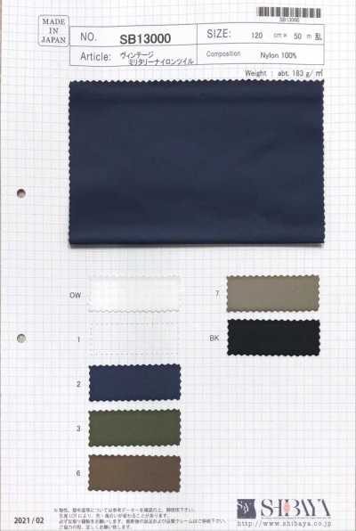 SB13000 Vintage Military Nylon Twill