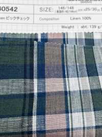 SB60542 1/60 Linen Big Check[Textile / Fabric] SHIBAYA Sub Photo