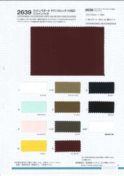 2639 Cotton/Modal Satin Stretch Refine Bio
