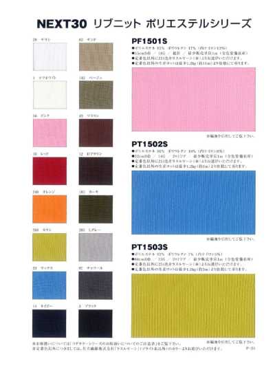 PT1503S Polyester 2x1 Spun Rib Knit