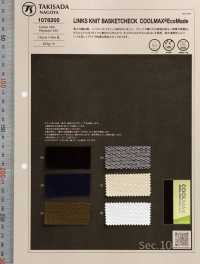 1078205 LINKS KNIT BASKETCHECK COOLMAX_EcoMade[Textile / Fabric] Takisada Nagoya Sub Photo