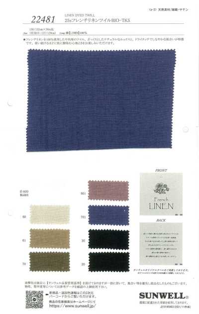 22481 25s French Linen Twill BIO-TKS