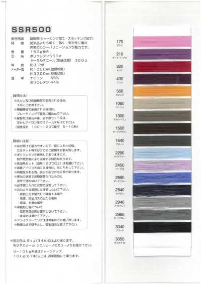 SSR500 Shirring Elastic Band, Fine Count
