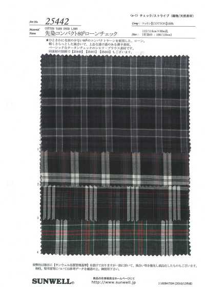 25442 Yarn-dyed Compact 80s Lawn Check