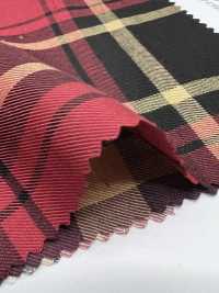 26195 Yarn-dyed 60 Thread Rayon/Tencel (TM) Lyocell Fiber Twill Mega Check[Textile / Fabric] SUNWELL Sub Photo