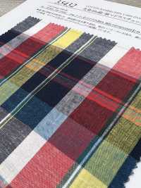 35432 Yarn-dyed 40 Single Yarn Thread/ Linen Madras Check[Textile / Fabric] SUNWELL Sub Photo
