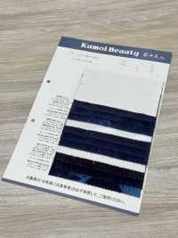 MK3500-ID Dobby Caramel Corduroy Indigo[Textile / Fabric] Kumoi Beauty Sub Photo