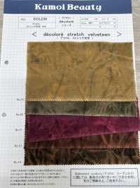 DCL238 Stretch Velveteen Decolore (Uneven Bleach)[Textile / Fabric] Kumoi Beauty (Chubu Velveteen Corduroy) Sub Photo