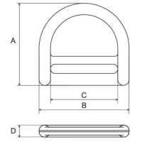 DBR D Ring With Divider[Buckles And Ring] NIFCO Sub Photo