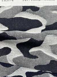 YK874 Indigo Rope Camouflage Jacquard[Textile / Fabric] Yoshiwa Textile Sub Photo