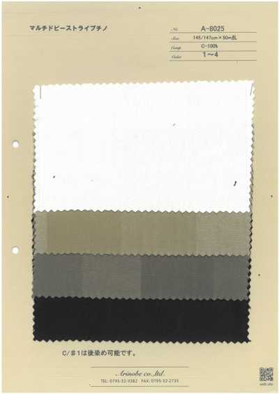 A-8025 Multi Dobby Stripe Chino