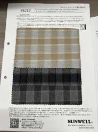 46213 <Mona Luce> Yarn-dyed 2-way Twill Block Check[Textile / Fabric] SUNWELL Sub Photo