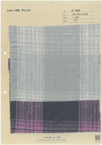 A-7068 Linen 100% Check