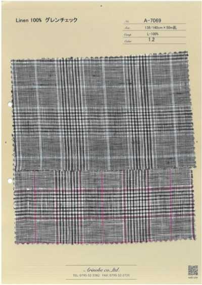 A-7069 Linen 100% Glen Check