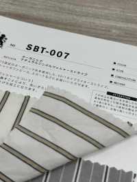 SBT-007 Organic Natural Wrinkle Washed Stripes[Textile / Fabric] Kuwamura Fiber Sub Photo