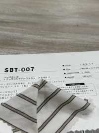 SBT-007 Organic Natural Wrinkle Washed Stripes[Textile / Fabric] Kuwamura Fiber Sub Photo