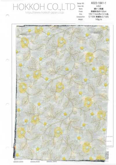 4022-1841-1 Lawn Embroidery