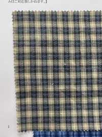14381 50 Single Thread Craft Washer Processed Sky Feather Dobby Mini Check[Textile / Fabric] SUNWELL Sub Photo