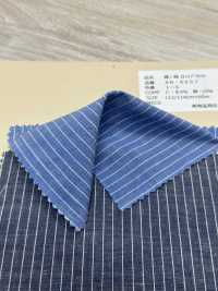 AN-9007 Linen Striped Washer Processing[Textile / Fabric] ARINOBE CO., LTD. Sub Photo