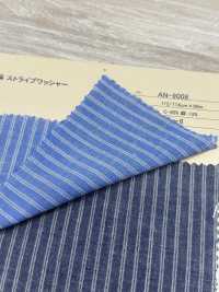 AN-9008 Linen Striped Washer Processing[Textile / Fabric] ARINOBE CO., LTD. Sub Photo