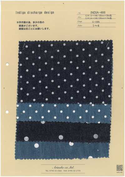 INDIA-466 Indigo Discharge Design