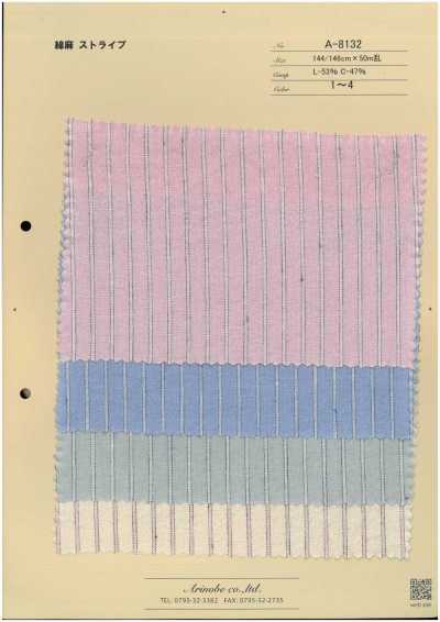 A-8132 Cotton-linen Stripe