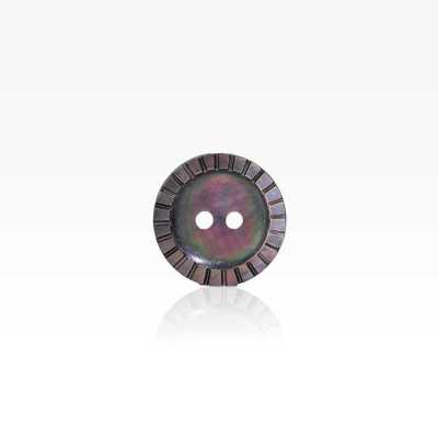 Black Mother-of-pearl Shell 2-hole Button