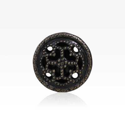 MA2278 Cast/Brass Circular Ring Half-Ring Shank Button