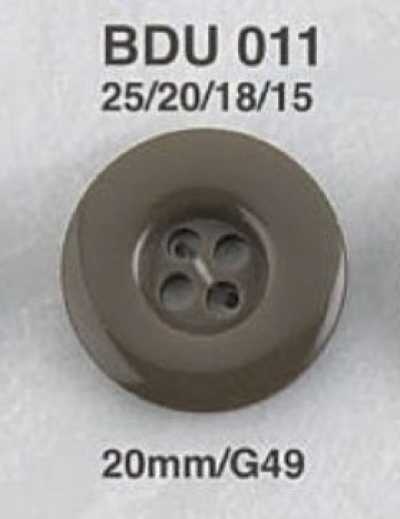 BDU011 Polyester Resin 4-hole Sew-through Button