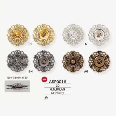 ASP0016 Brass/Die-cast Snap Button
