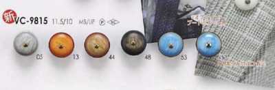 VC9815 Brass/Polyester Resin Circular Ring Shank Button