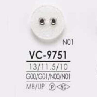 VC9751 Brass/Polyester Resin 2-Hole Front Button