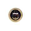 SM59 Enamel (Red Brass)/brass Circular Ring Shank Button