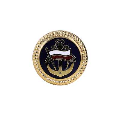Enamel (Red Brass)/brass Circular Ring Shank Button