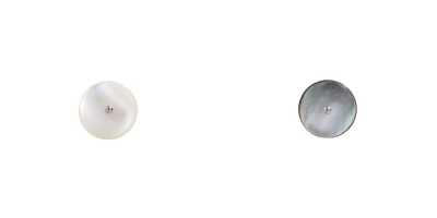 SMW4000 Takase Shell, Black Mother-of-pearl Shell / Brass Circular Ring Shank Button