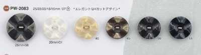 PW2083 Polyester Resin Two-Hole Button