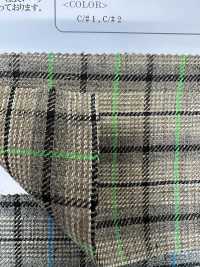 OA35418 40/1 LINEN NEON CLASSIC LINEN CHECK[Textile / Fabric] Oharayaseni Sub Photo