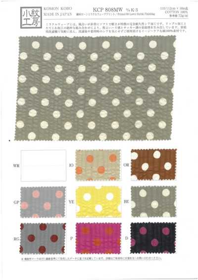 KCP808MW-K3 80 Cotton Lawn Miracle Wave Print